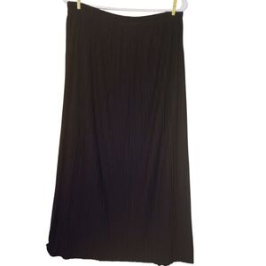 Chaus Women Ribbed Waistband Black Maxi Skirt Size 3